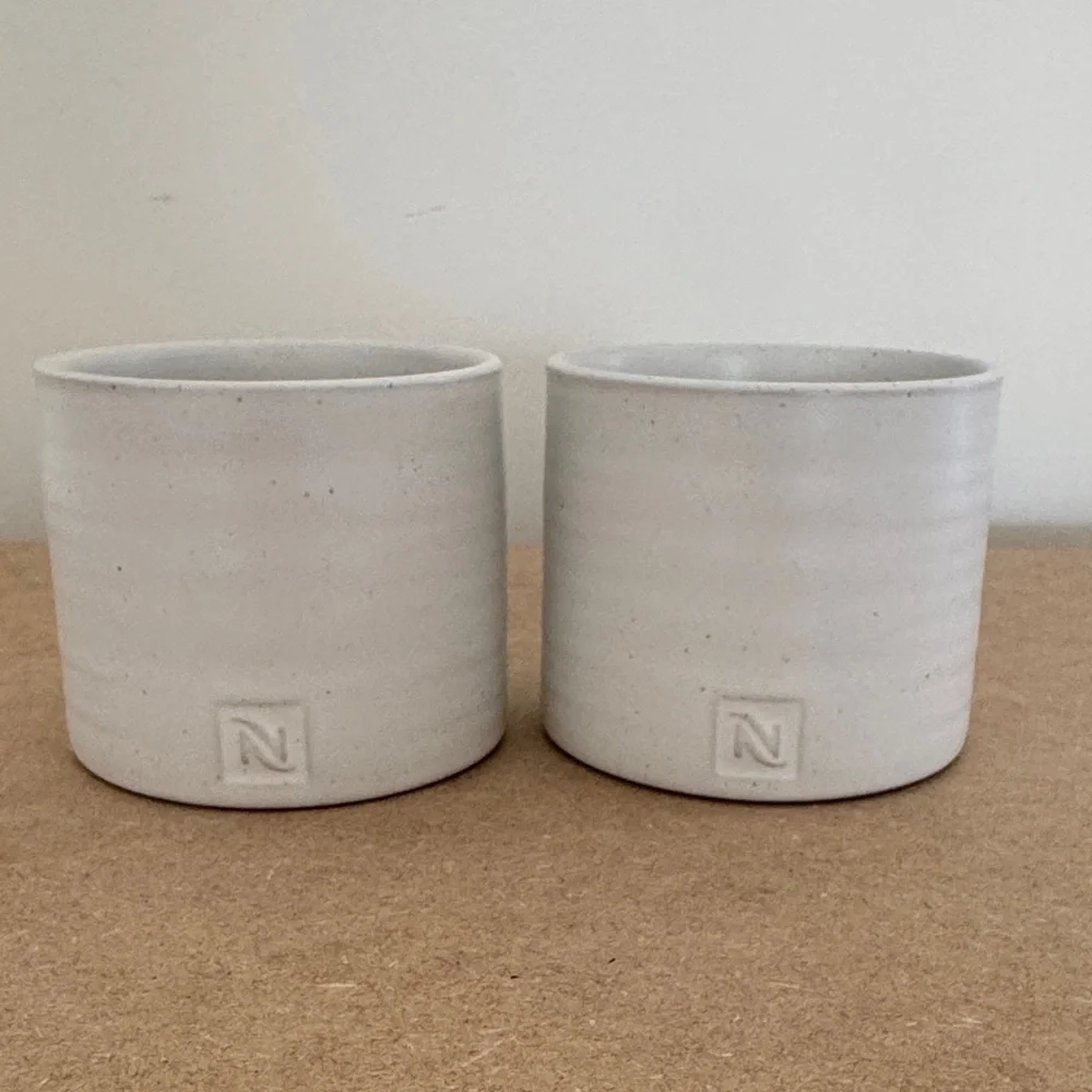 Nespresso Light Gray Ceramic Cups - Picture 2 of 4